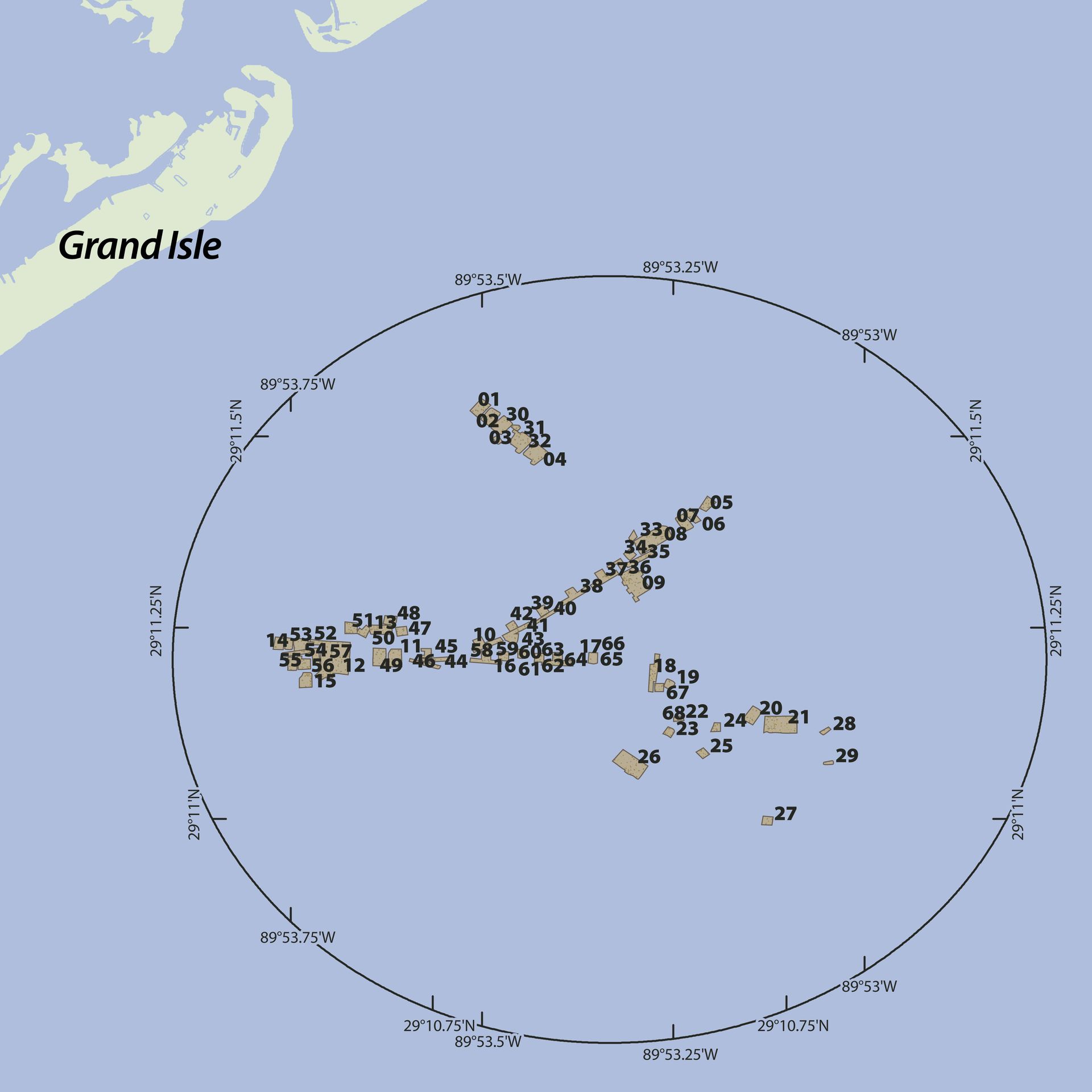 World’s largest artificial reef: world record off Grand Isle, Louisiana