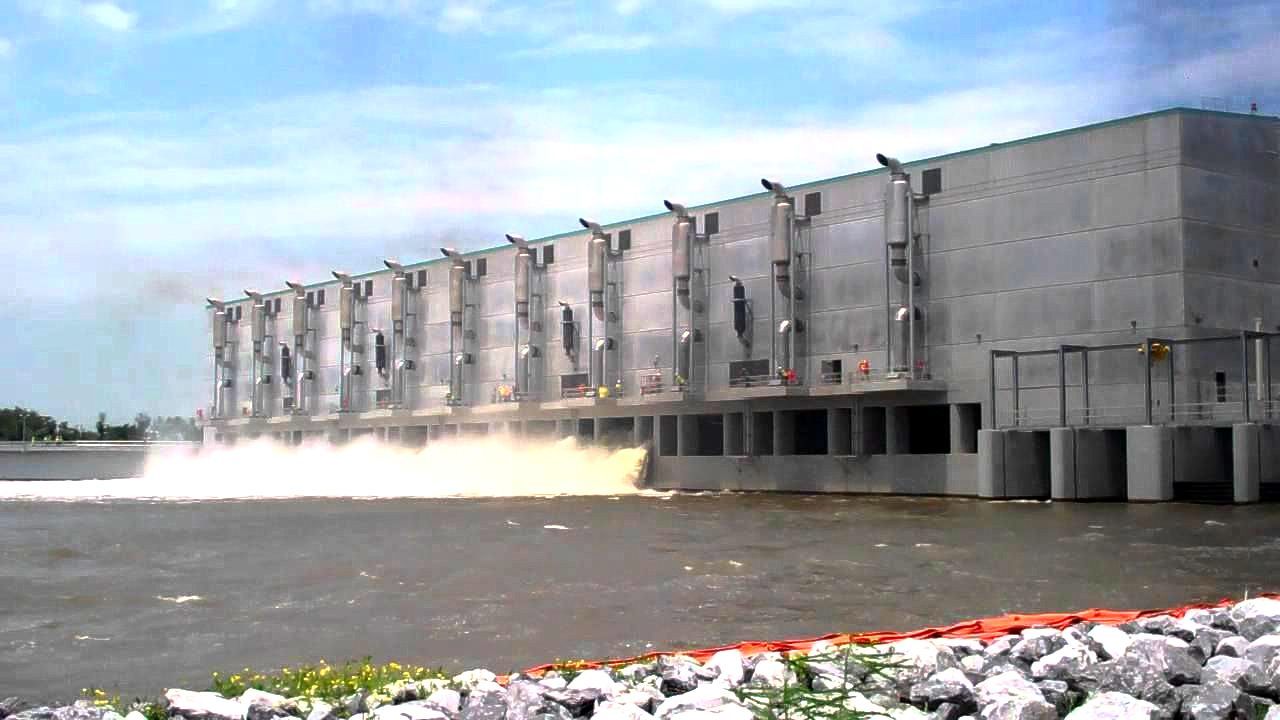 World's Largest Drainage Pump Station: world record in Plaquemines Parish, Louisiana