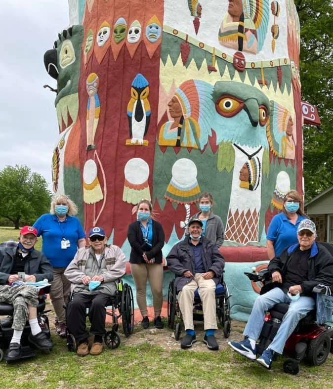 World’s Largest Concrete Totem Pole: world record in Chelsea, Oklahoma