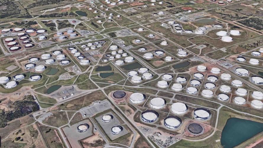 World’s Biggest Tank Farm: world record in Cushing, Oklahoma