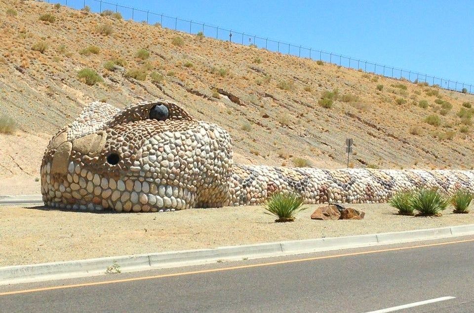 World’s Largest Rattlesnake Sculptures, world record in Albuquerque, New Mexico
