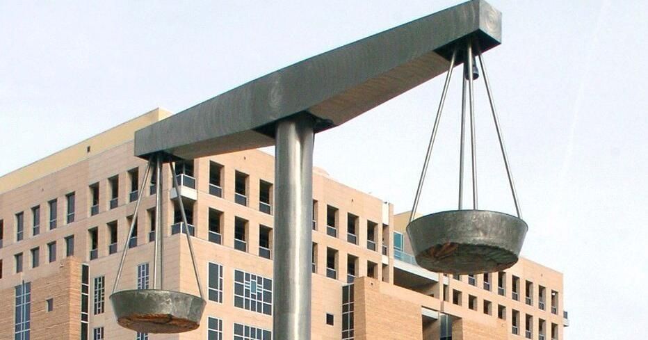 World's Largest Scales of Justice Sculpture, world record in Albuquerque, New Mexico