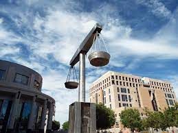 World's Largest Scales of Justice Sculpture, world record in Albuquerque, New Mexico