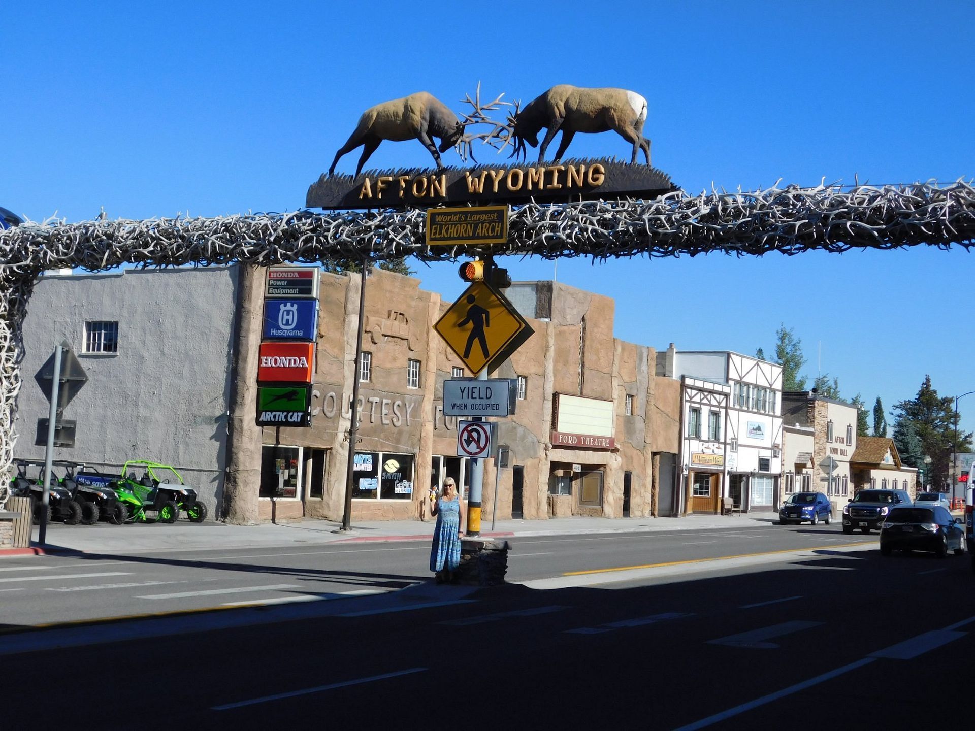 
World's Largest Elkhorn Arch, world record in Afton, Wyoming