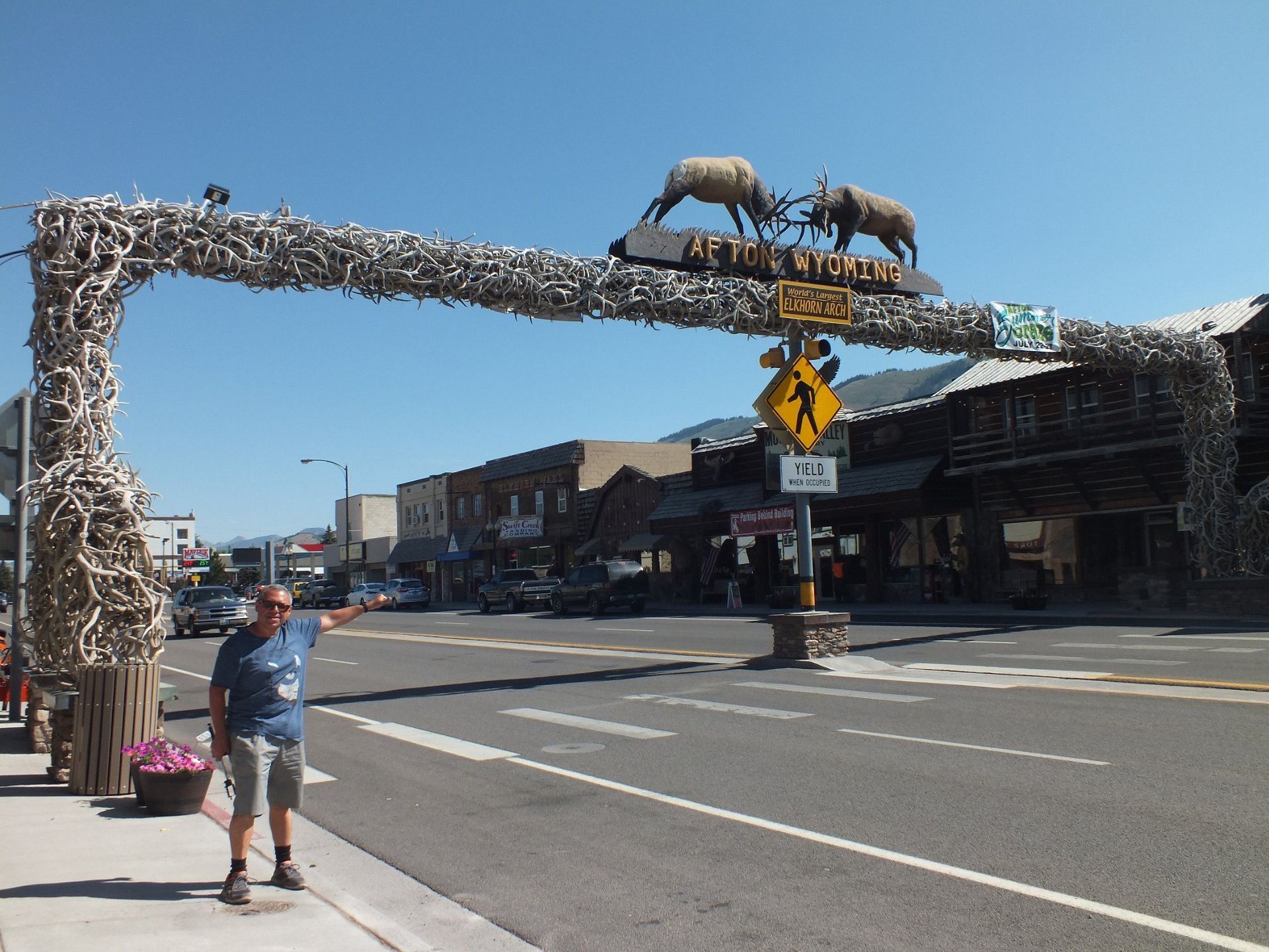 
World's Largest Elkhorn Arch, world record in Afton, Wyoming