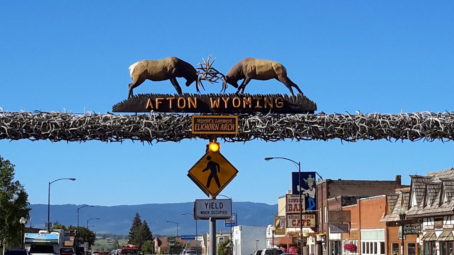 
World's Largest Elkhorn Arch, world record in Afton, Wyoming