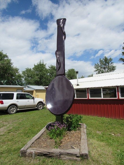 World's Largest Purple Spoon, world record in East Glacier Park, Montana World's Largest Purple Spoon, world record in East Glacier Park, Montana
