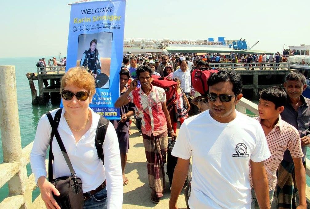 Scuba Diving in the Most Countries, world record set by Karin Sinniger