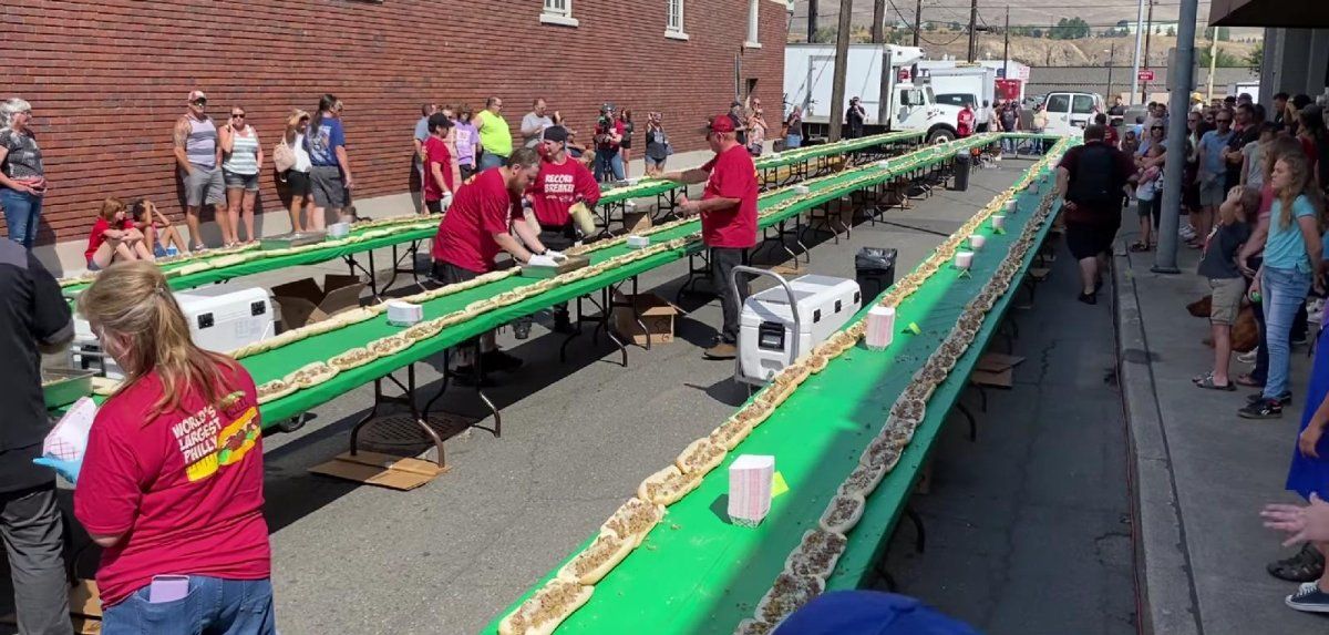 World’s Longest  Philly Cheesesteak, world record in Lewiston, Idaho
