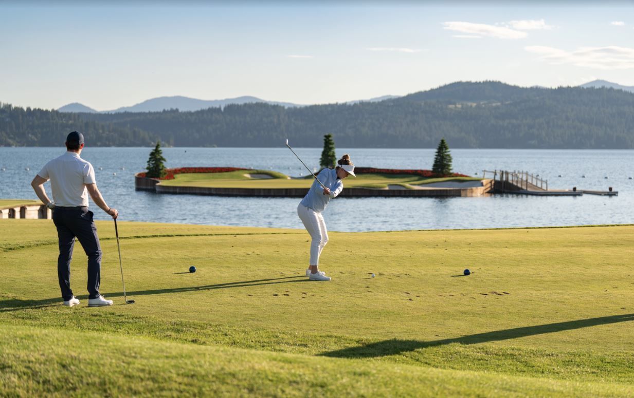 World's First Floating, Movable Island Golf Green, world record in Coeur d'Alene , Idaho World's First Floating, Movable Island Golf Green, world record in Coeur d'Alene , Idaho