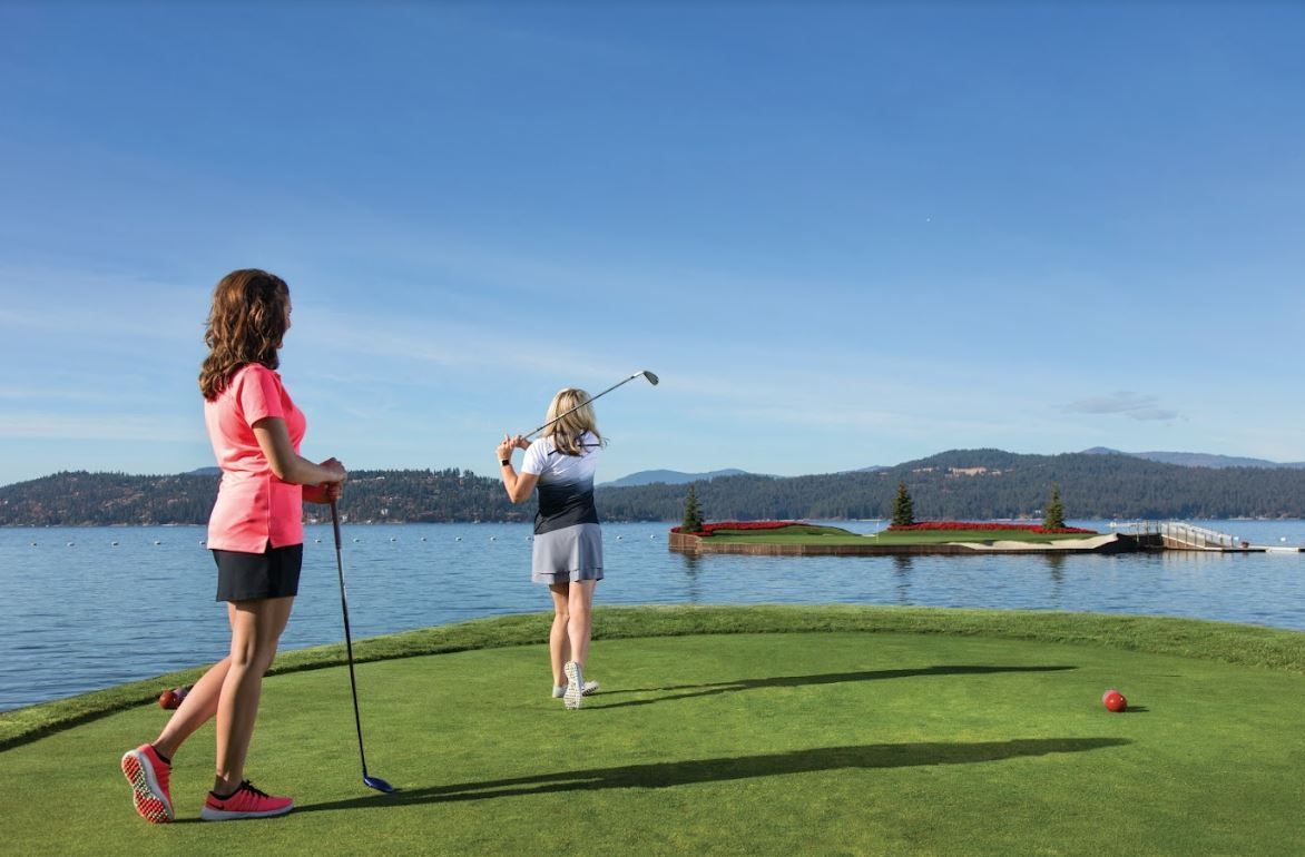 World's First Floating, Movable Island Golf Green, world record in Coeur d'Alene , Idaho World's First Floating, Movable Island Golf Green, world record in Coeur d'Alene , Idaho