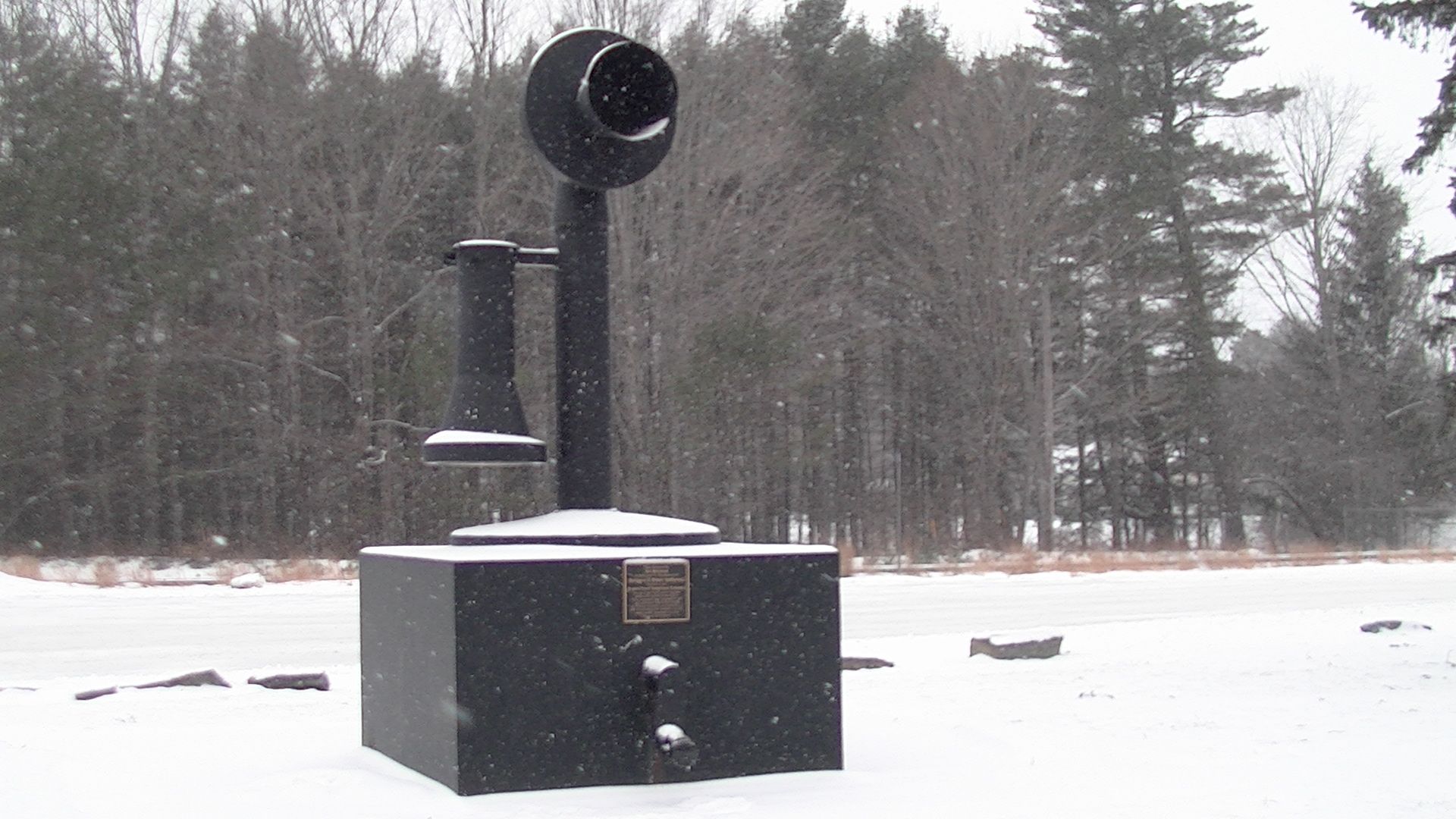 World's Largest Hand Cranked Phone Monument, world record in Bryant Pond, Maine
