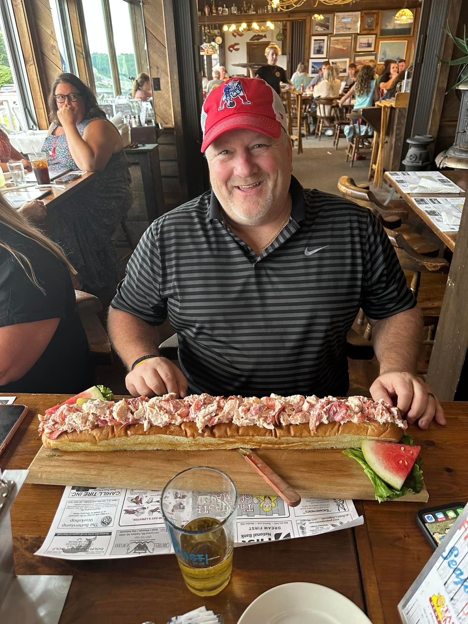 World’s Largest Lobster Roll Commercially Available, world record in Woolwich, Maine
