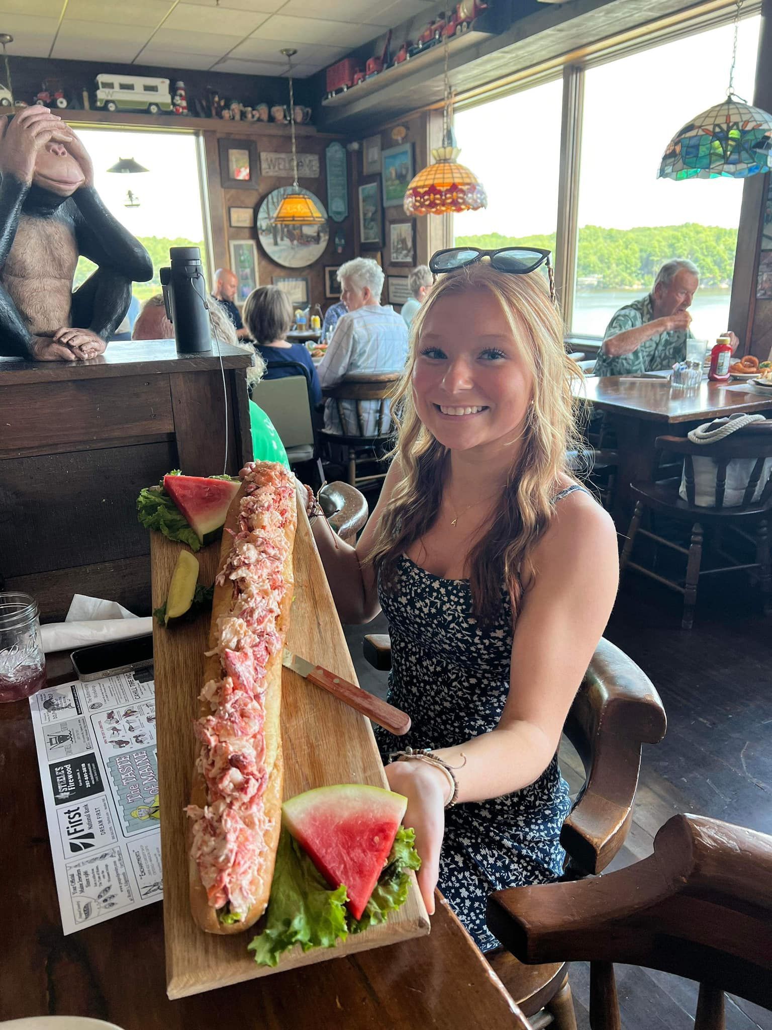 World’s Largest Lobster Roll Commercially Available, world record in Woolwich, Maine
