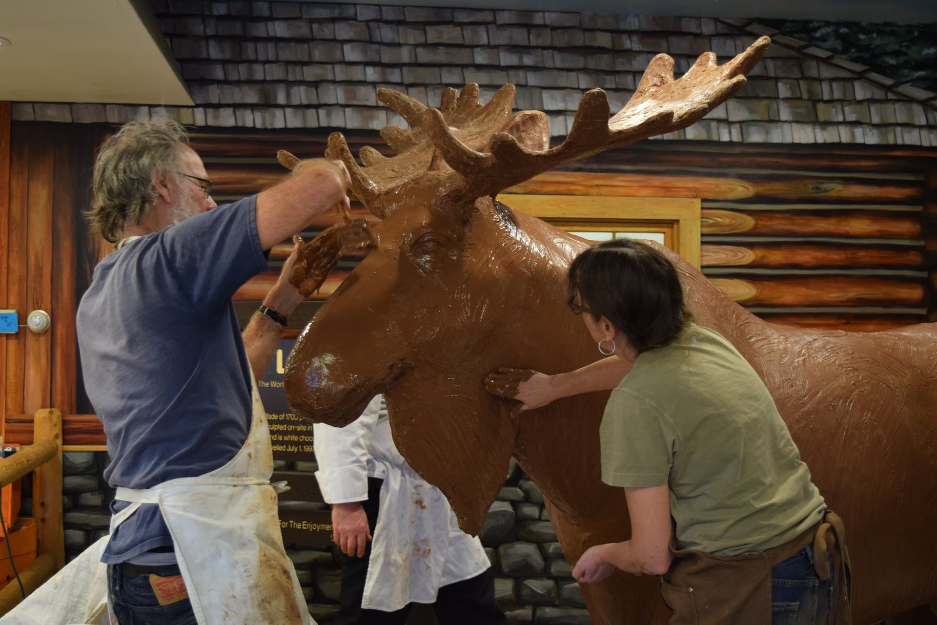 World's First Life-Size Chocolate Moose, world record in Scarborough, Maine
