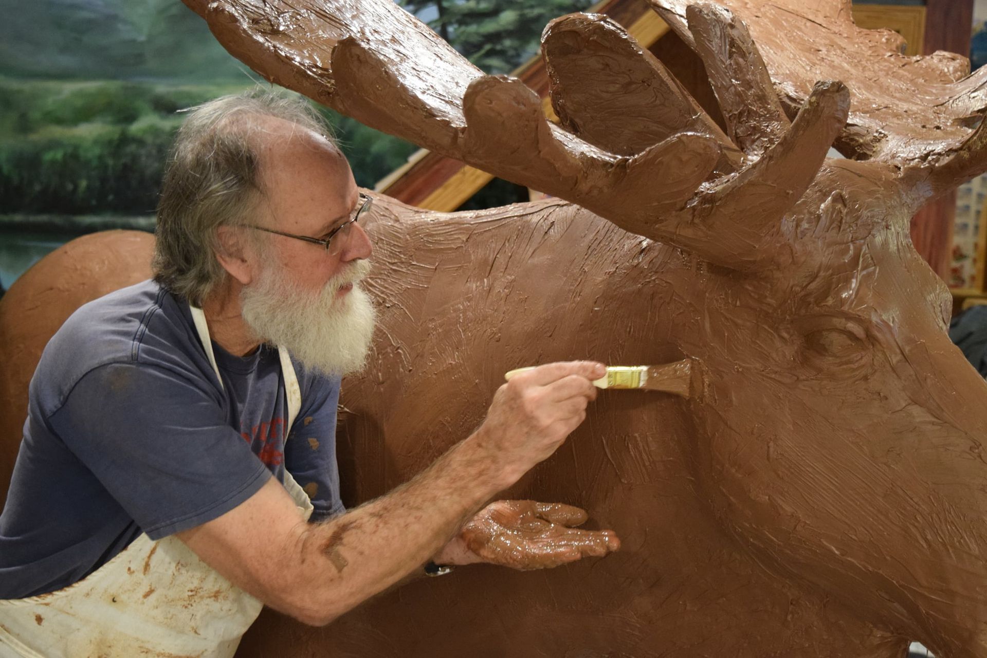 World's First Life-Size Chocolate Moose, world record in Scarborough, Maine
