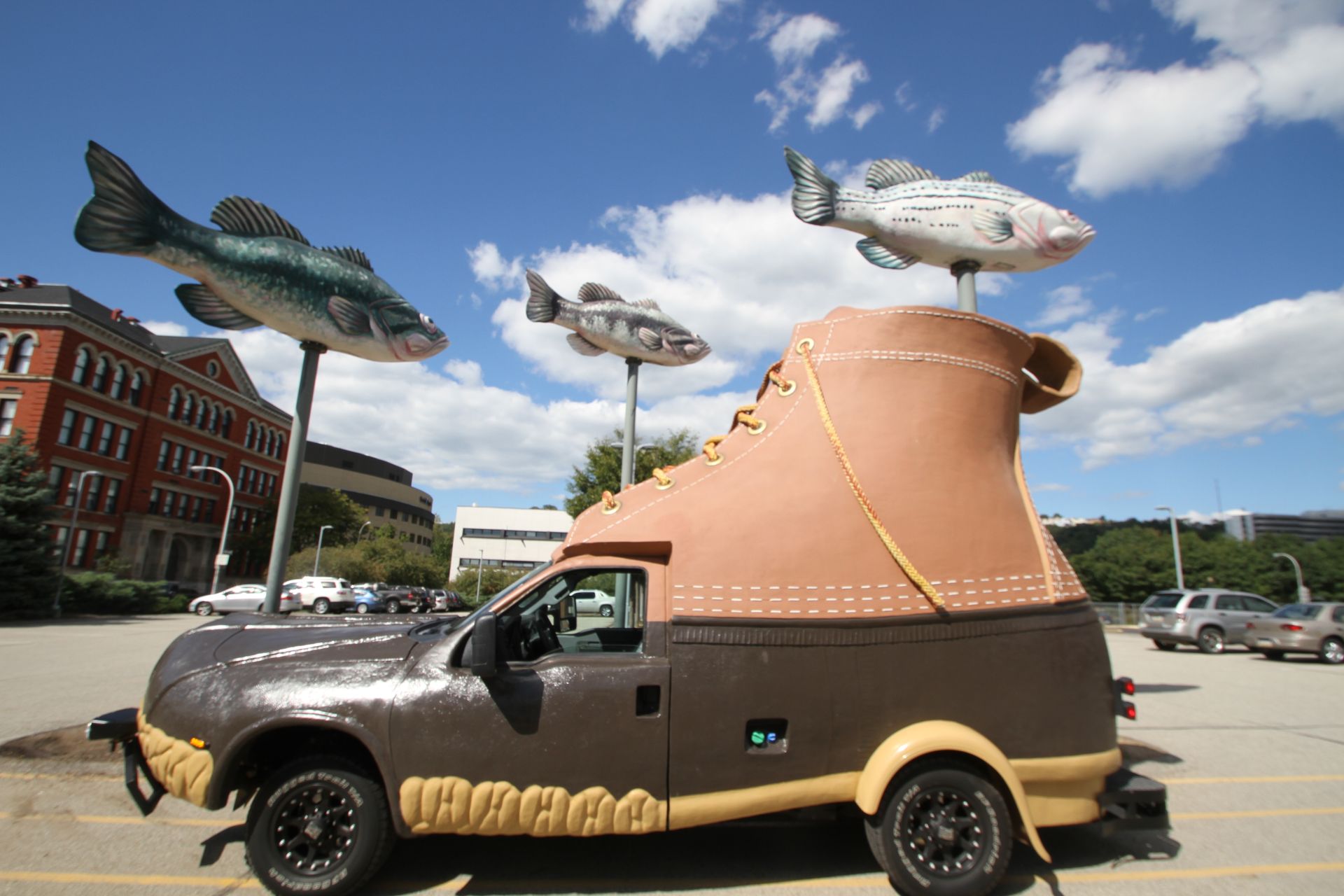 World's first boot-shaped automobile, world record set in Freeport, Maine World's first boot-shaped automobile, world record set in Freeport, Maine