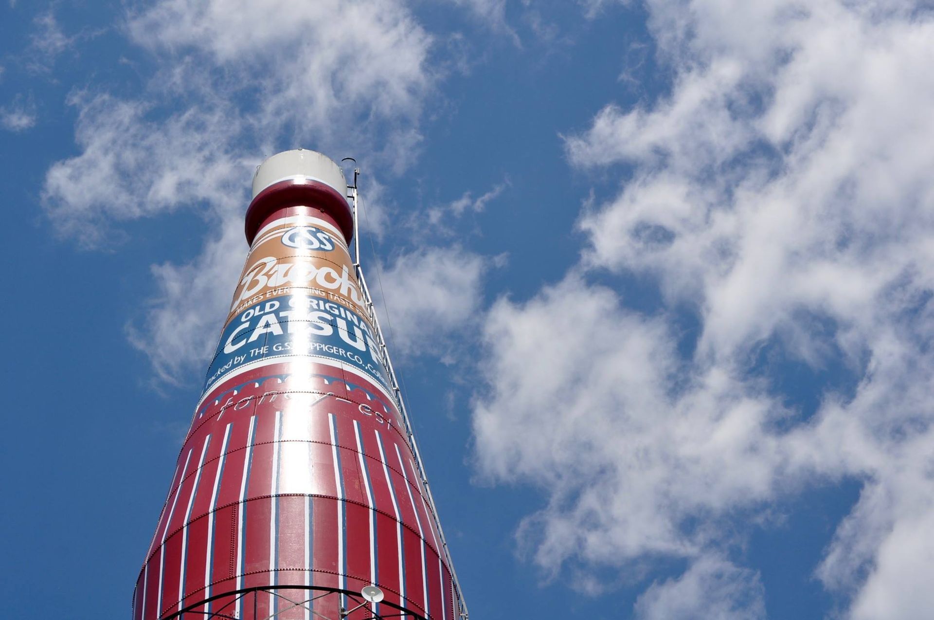 World's Largest Catsup Bottle Sculpture, world record in Collinsville, Illinois World's Largest Catsup Bottle Sculpture, world record in Collinsville, Illinois
