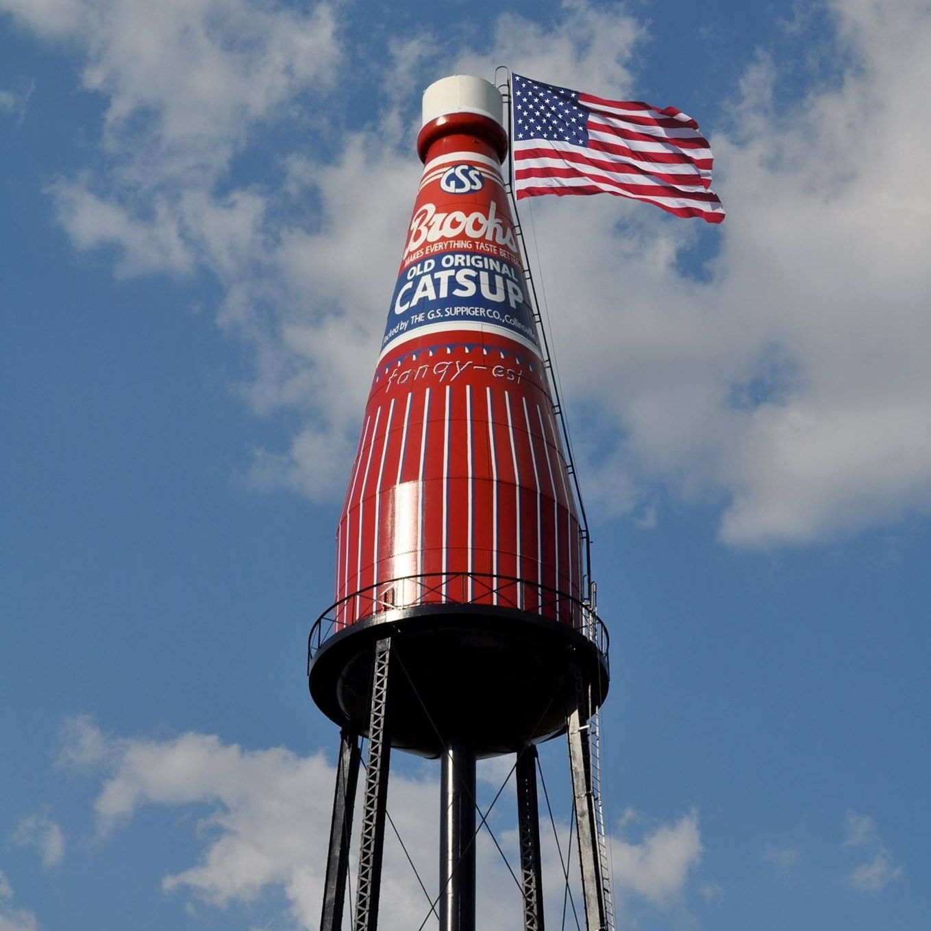 World's Largest Catsup Bottle Sculpture, world record in Collinsville, Illinois World's Largest Catsup Bottle Sculpture, world record in Collinsville, Illinois
