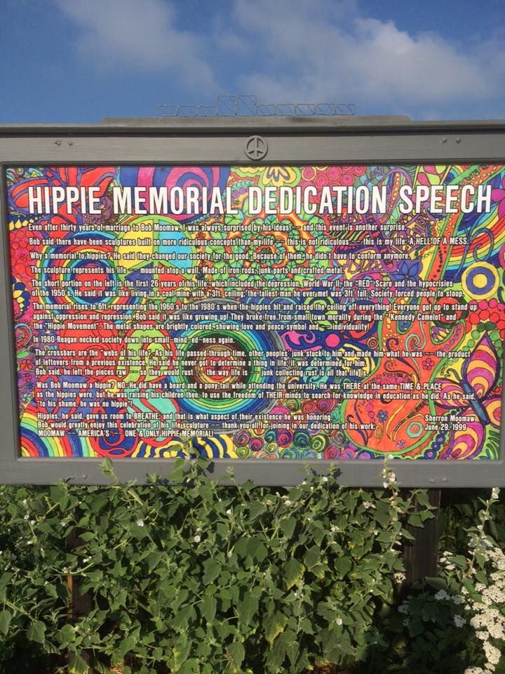 World's First Hippie Memorial, world record in Arcola, Illinois World's First Hippie Memorial, world record in Arcola, Illinois