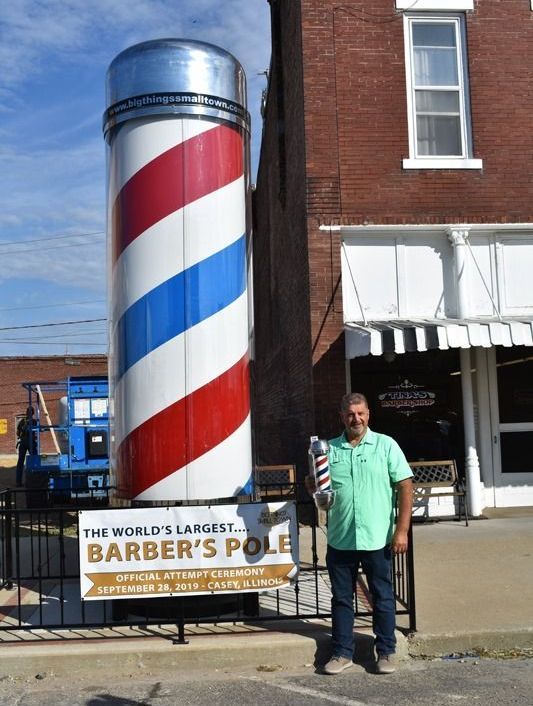 World’s Largest Barbershop Pole, world record in Casey, Illinois
