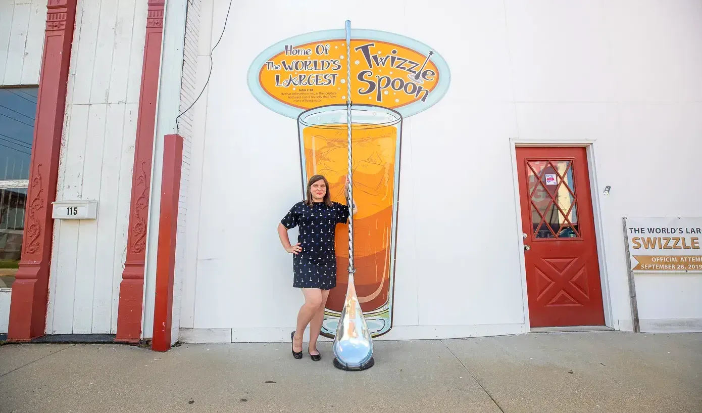 World’s Largest Swizzle Spoon, world record in Casey, Illinois
