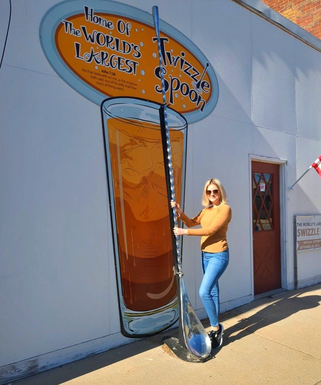 World’s Largest Swizzle Spoon, world record in Casey, Illinois
