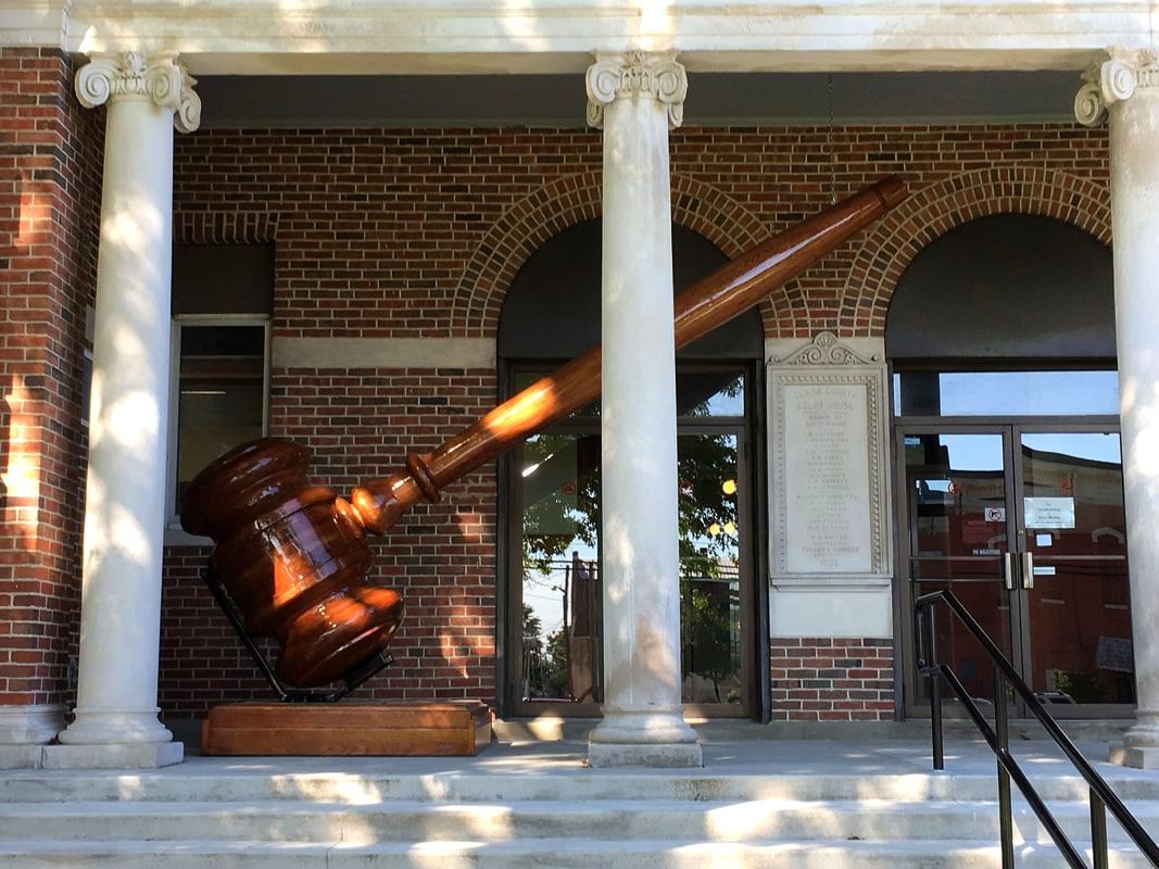 
World’s Largest Wooden Gavel, world record set in Marshall, Illinois