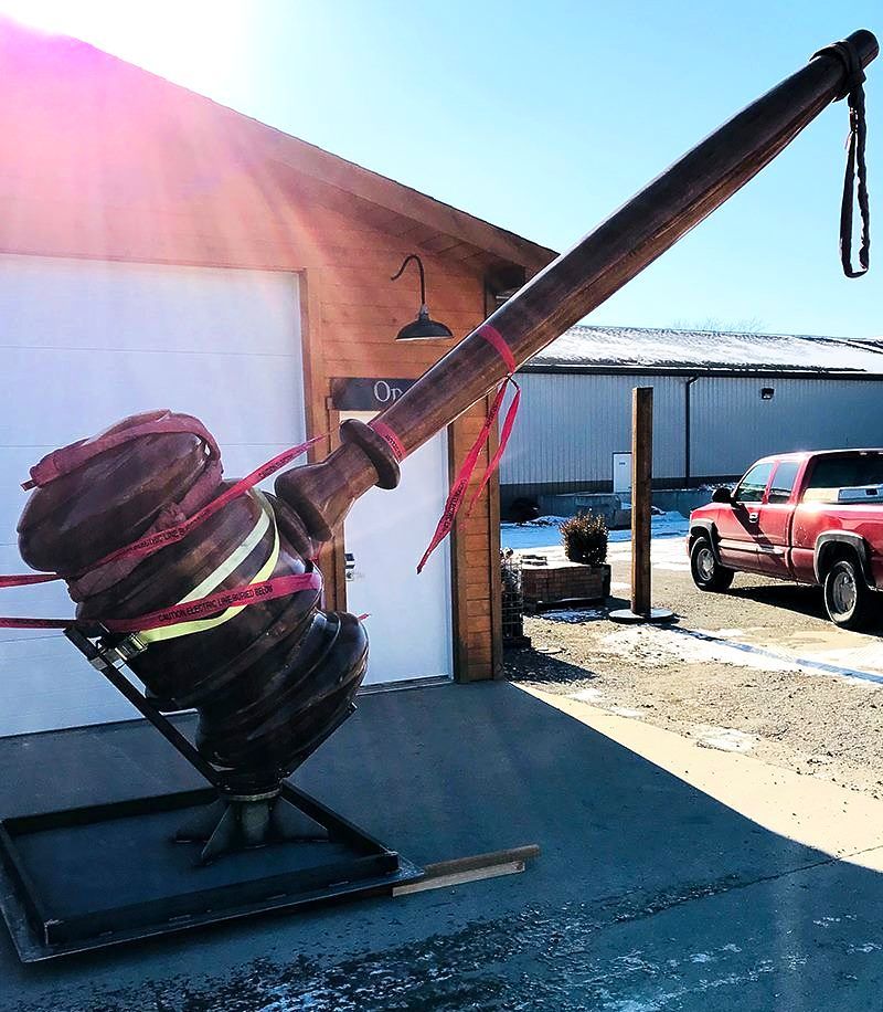 
World’s Largest Wooden Gavel, world record set in Marshall, Illinois