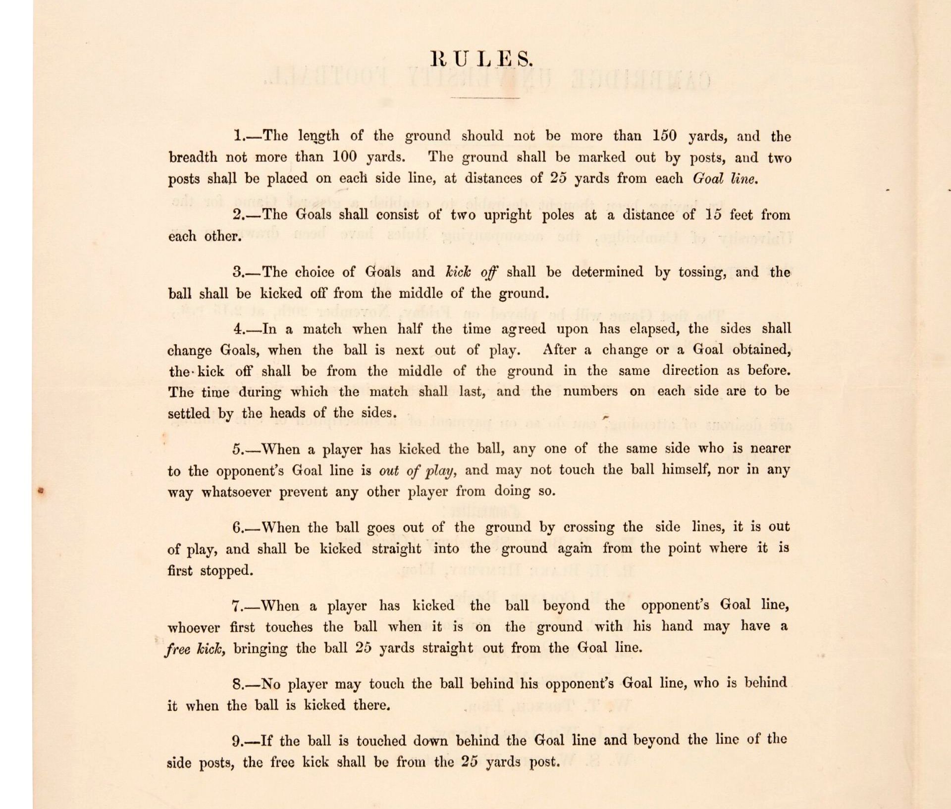 World’s First Football Game, world record in Cambridge, Massachusetts