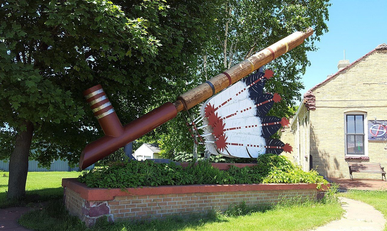 World's Largest Peace Pipe, world record in Pipestone, Minnesota World's Largest Peace Pipe, world record in Pipestone, Minnesota