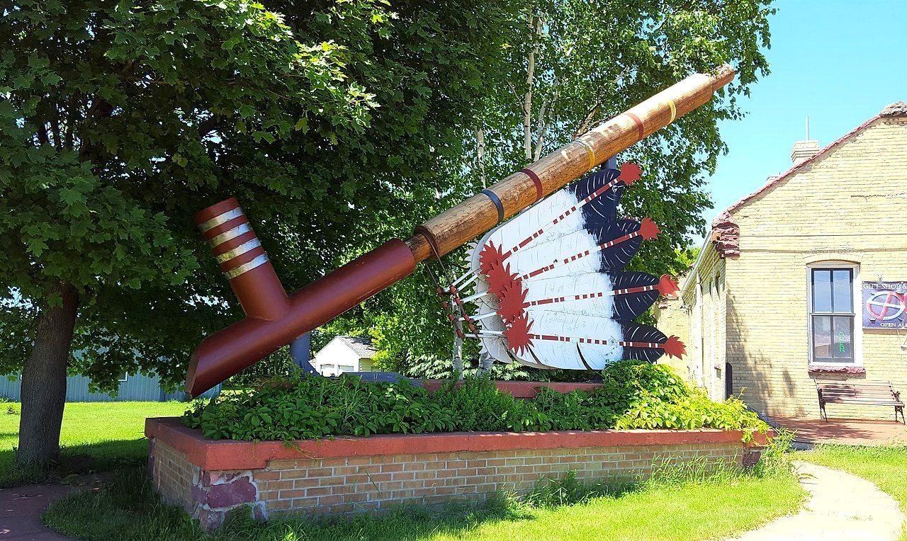 World's Largest Peace Pipe, world record in Pipestone, Minnesota World's Largest Peace Pipe, world record in Pipestone, Minnesota