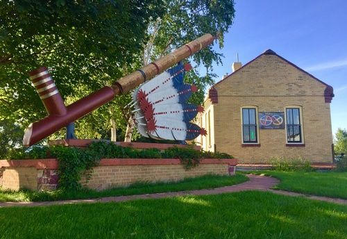 World's Largest Peace Pipe, world record in Pipestone, Minnesota World's Largest Peace Pipe, world record in Pipestone, Minnesota