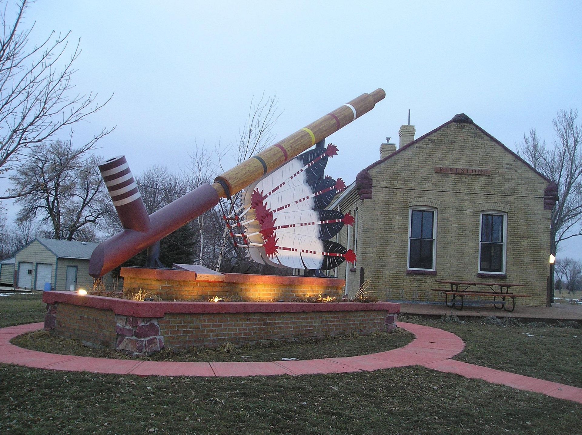 World's Largest Peace Pipe, world record in Pipestone, Minnesota World's Largest Peace Pipe, world record in Pipestone, Minnesota