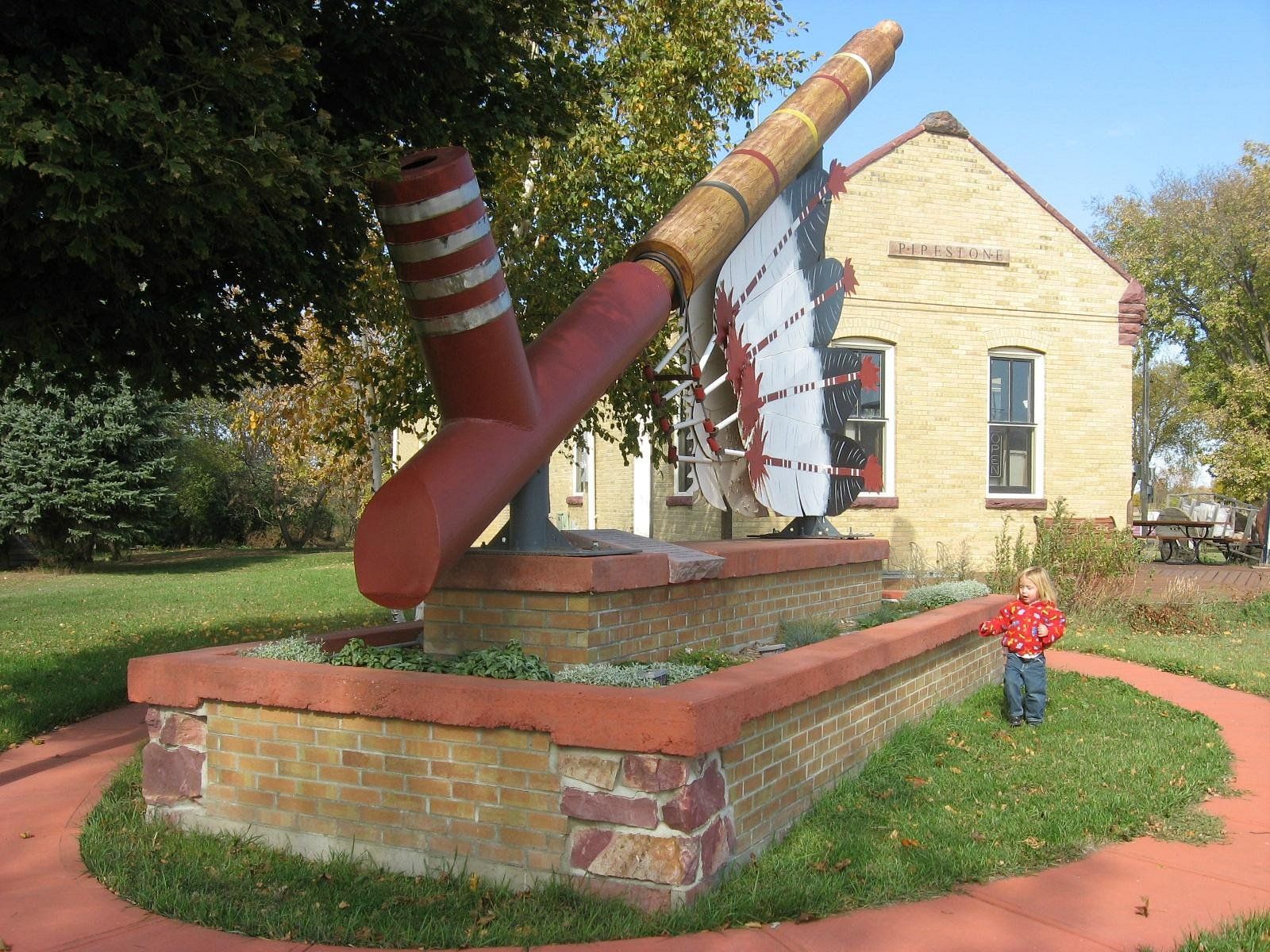 World's Largest Peace Pipe, world record in Pipestone, Minnesota World's Largest Peace Pipe, world record in Pipestone, Minnesota