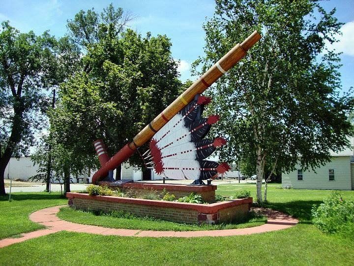 World's Largest Peace Pipe, world record in Pipestone, Minnesota World's Largest Peace Pipe, world record in Pipestone, Minnesota