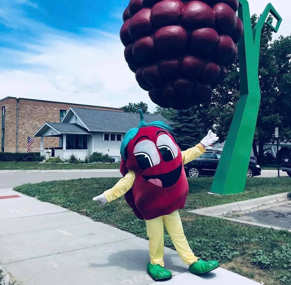 World's Largest Raspberry Sculpture, world record in Hopkins, Minnesota World's Largest Raspberry Sculpture, world record in Hopkins, Minnesota
