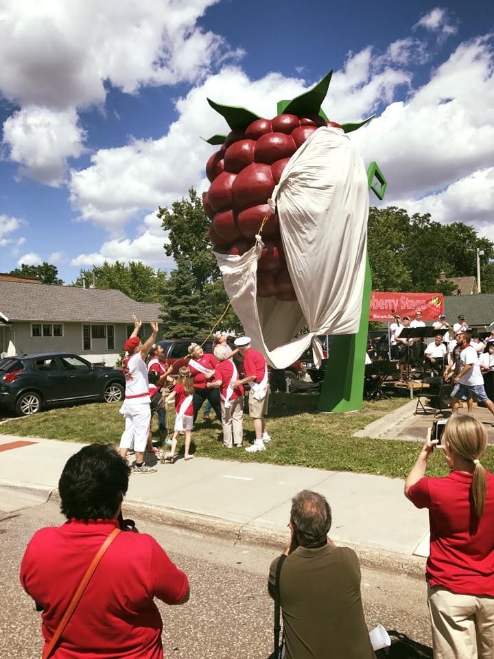 World's Largest Raspberry Sculpture, world record in Hopkins, Minnesota World's Largest Raspberry Sculpture, world record in Hopkins, Minnesota