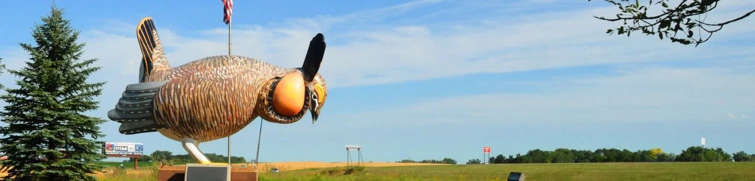 World's Largest Booming Prairie Chicken Sculpture, world record in Rothsay, Minnesota World's Largest Booming Prairie Chicken Sculpture, world record in Rothsay, Minnesota