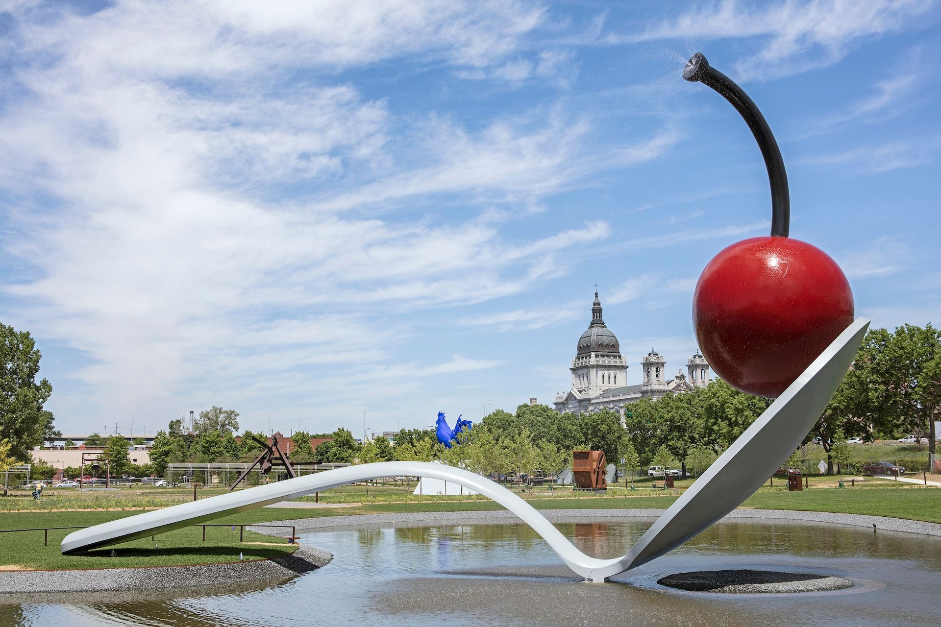 World's Largest Spoonbridge and Cherry Sculpture, world record in Minneapolis, Minnesota World's Largest Spoonbridge and Cherry Sculpture, world record in Minneapolis, Minnesota