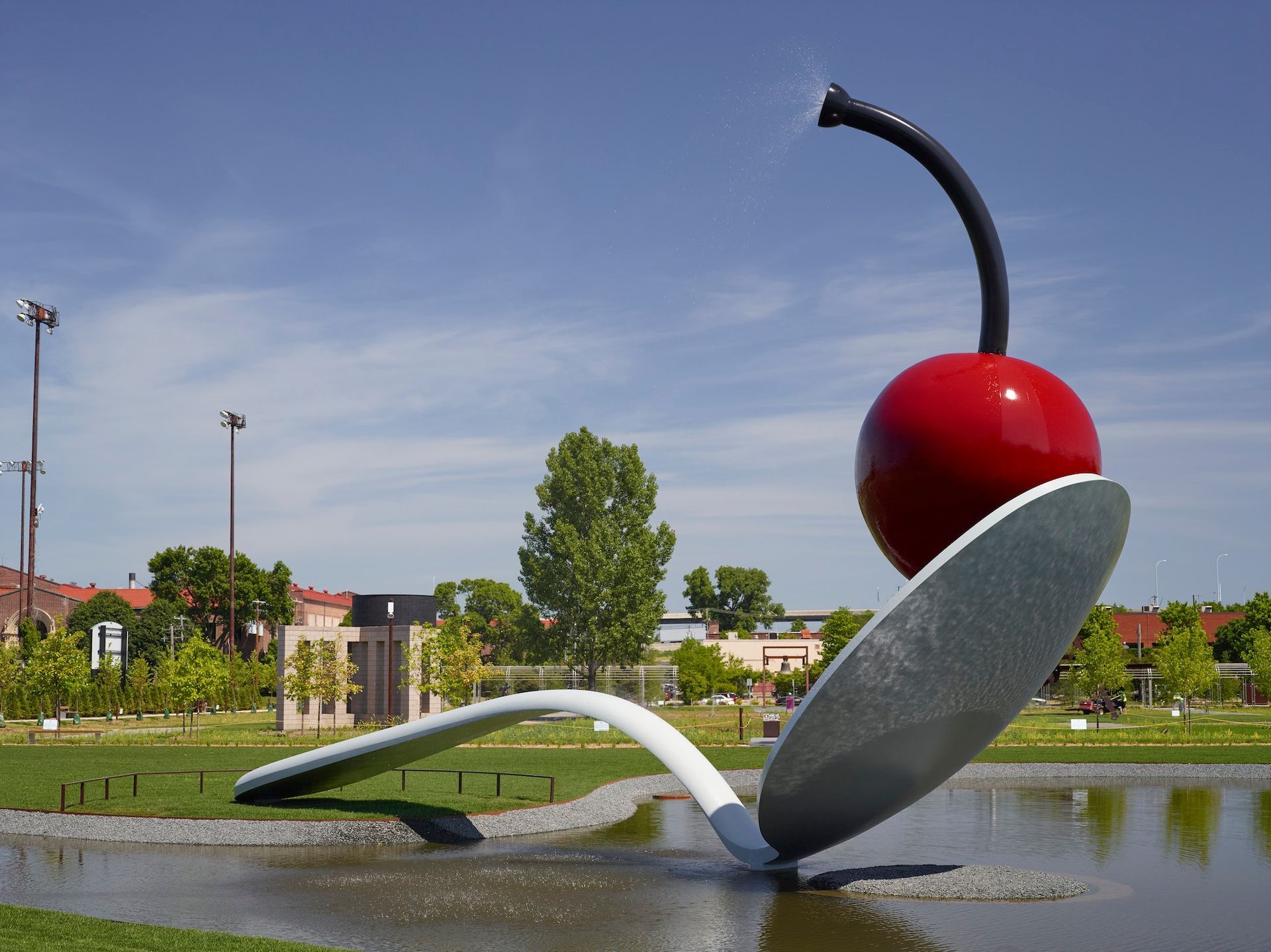 World's Largest Spoonbridge and Cherry Sculpture, world record in Minneapolis, Minnesota World's Largest Spoonbridge and Cherry Sculpture, world record in Minneapolis, Minnesota