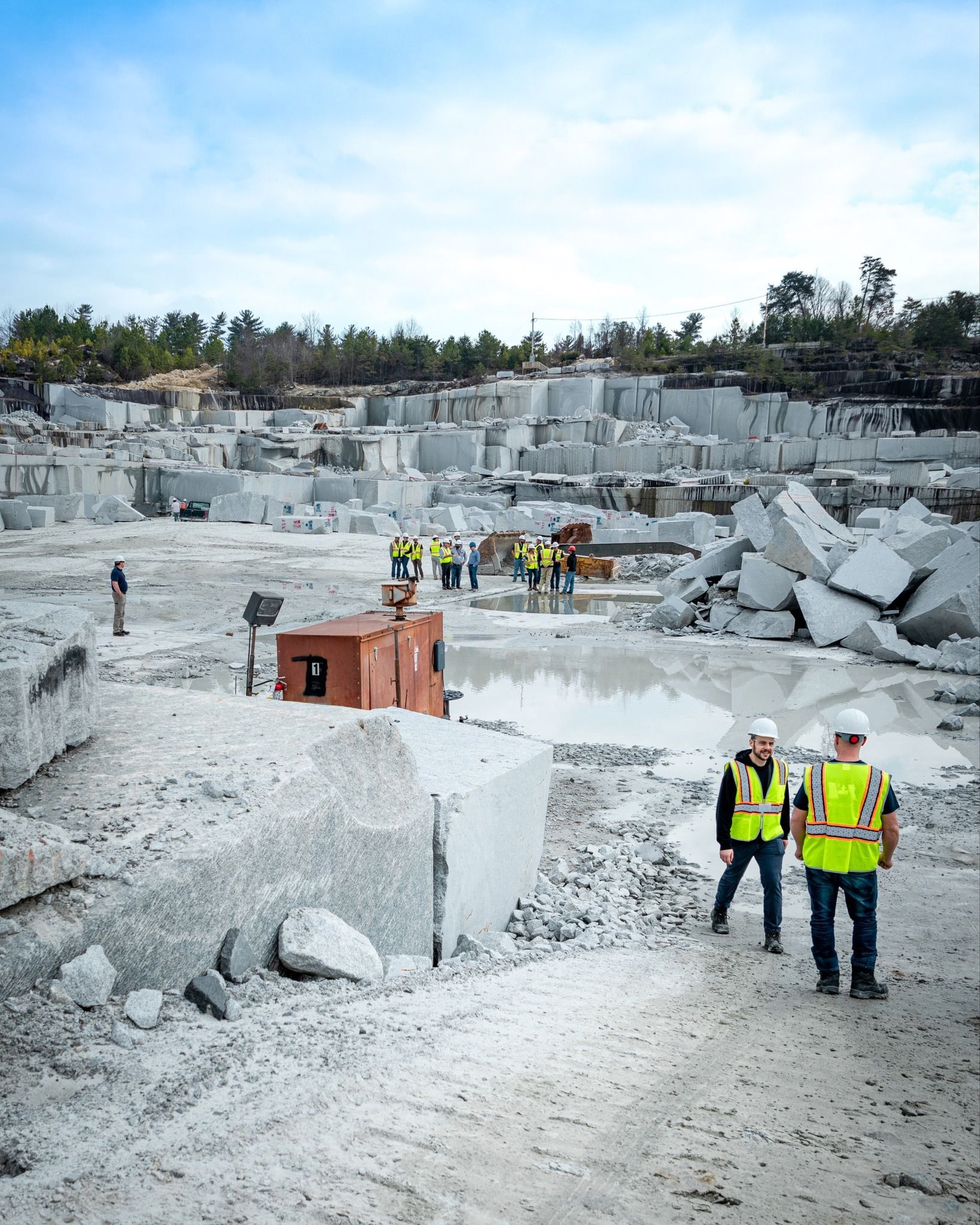 World's Largest Open-faced Granite Quarry, world record near Mount Airy, North Carolina World's Largest Open-faced Granite Quarry, world record near Mount Airy, North Carolina