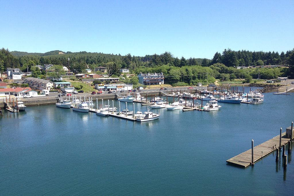 World’s Smallest Natural Navigable Harbor, world record in Depoe Bay, Oregon