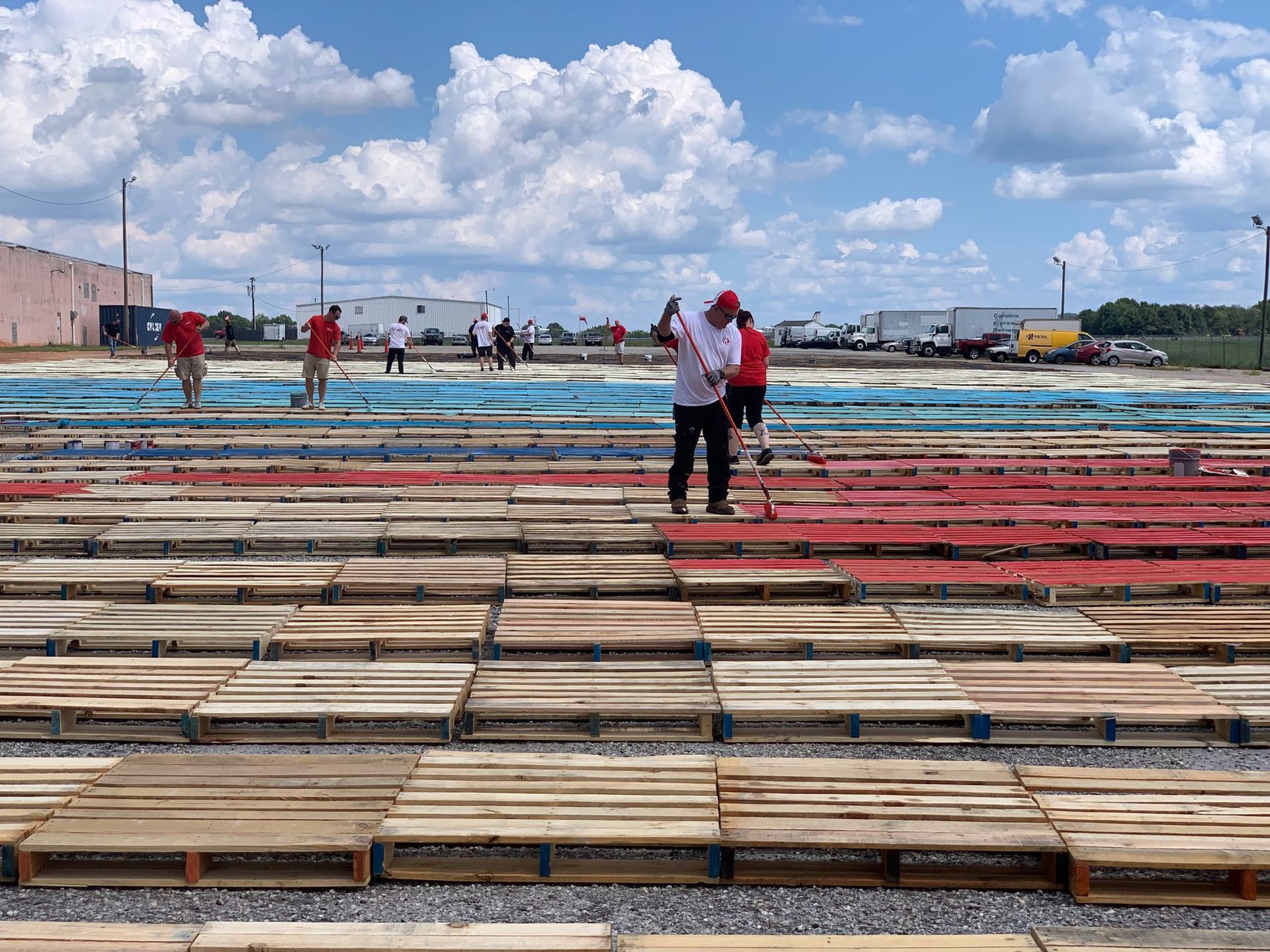 World's Largest Pallet Painting, world record in Greenville, South Carolina
World's Largest Pallet Painting, world record in Greenville, South Carolina
