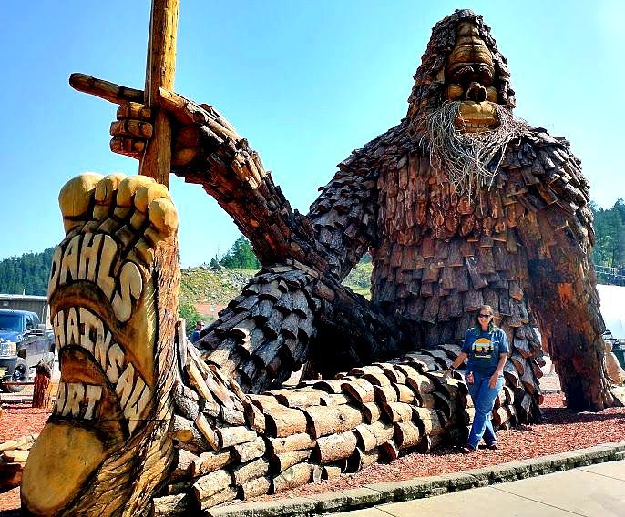 
World's Largest Wooden Bigfoot Sculpture, world record in Keystone, South Dakota