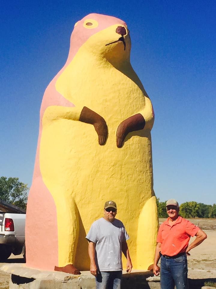 World's Largest Prairie Dog Sculpture, world record in Philip, South Dakota
