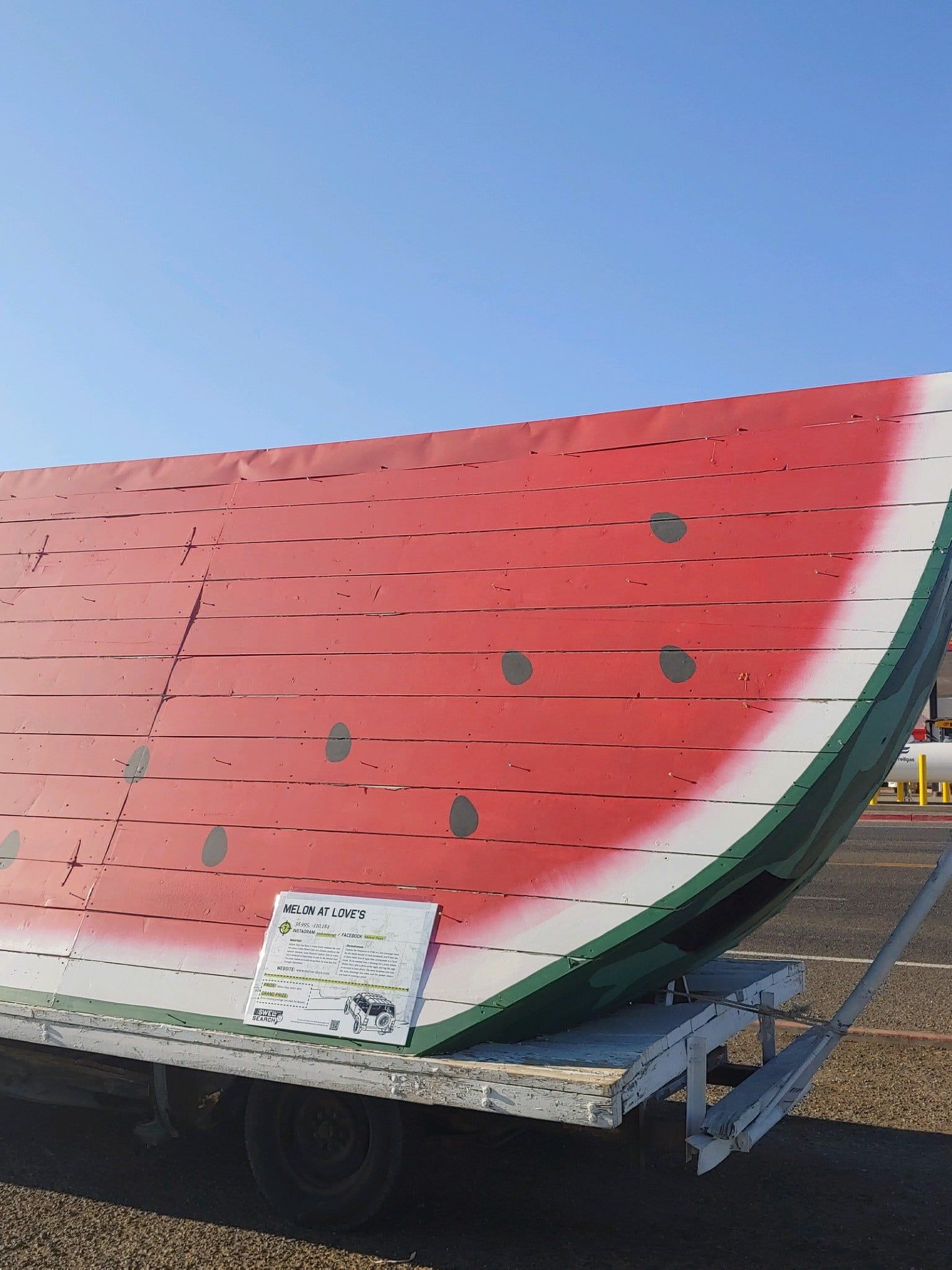 World's Largest Watermelon Slice Sculpture, world record in Green River, Utah