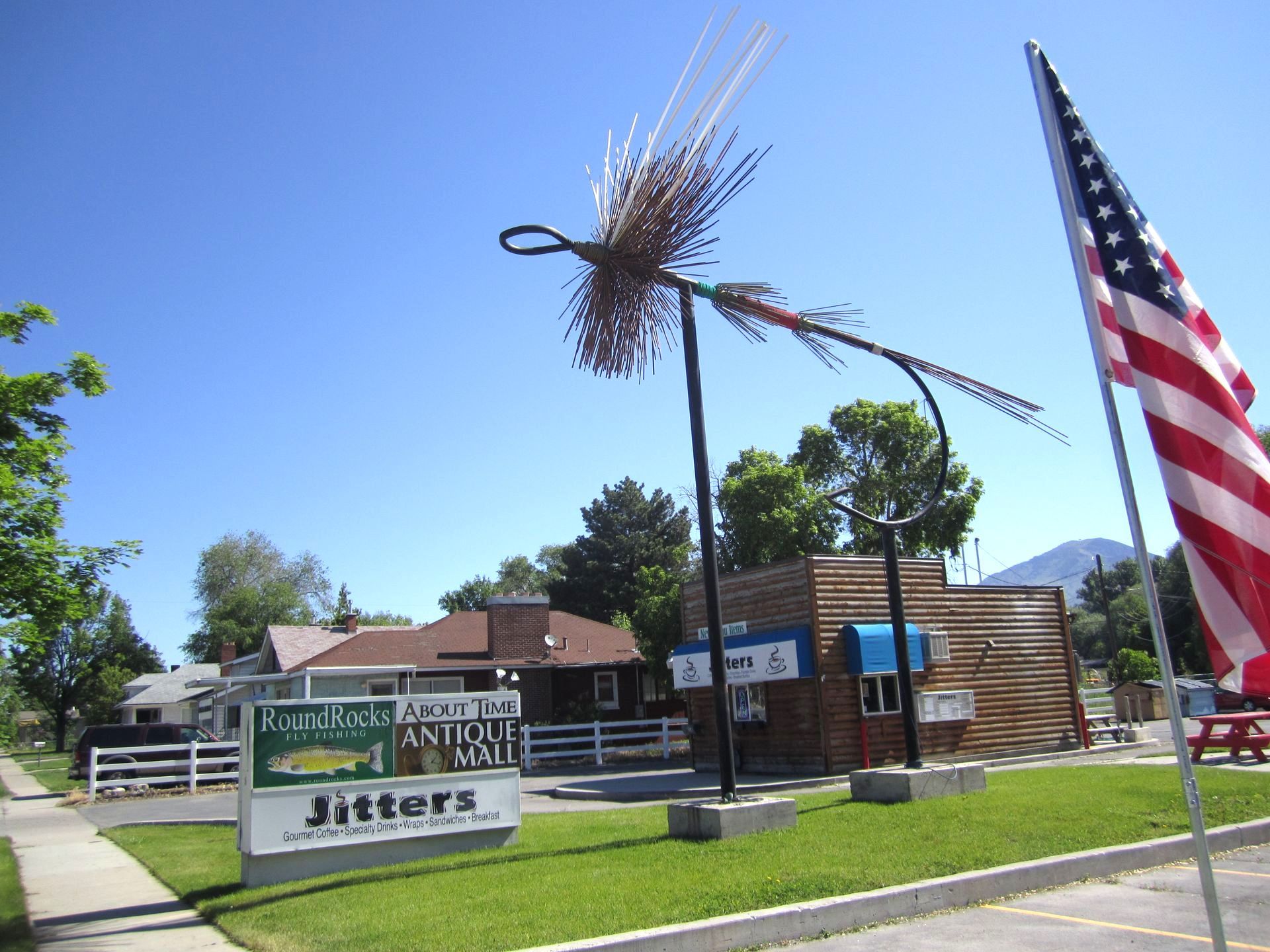 
World's Largest Fishing Fly Sculpture, world record in Dutch John, Utah