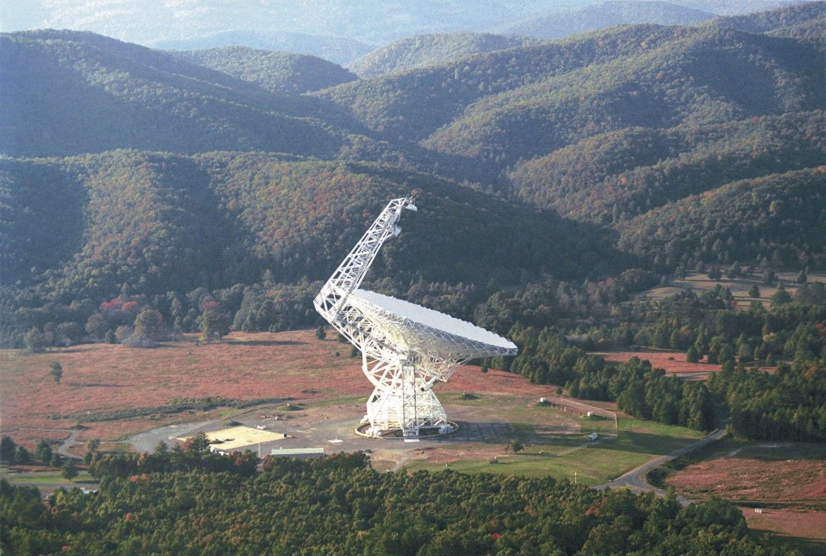 World’s Largest Fully Steerable Radio Telescope, world record in Green Bank, West Virginia