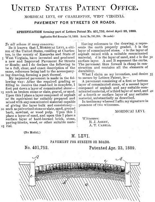 World's First Brick-Paved Road, world record in Charleston, West Virginia World's First Brick-Paved Road, world record in Charleston, West Virginia
